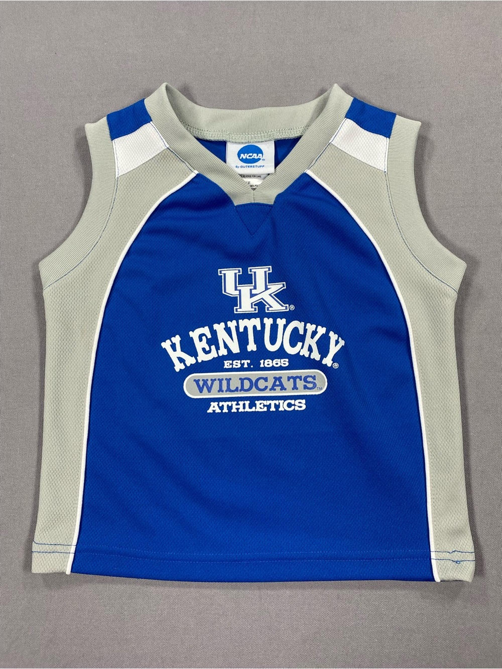 NCAA Kentucky Wildcats Blue and Gray Kids Jersey Tank